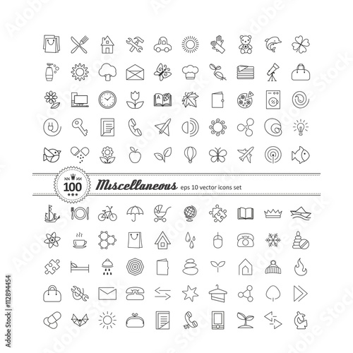Set with icons - abstract symbols