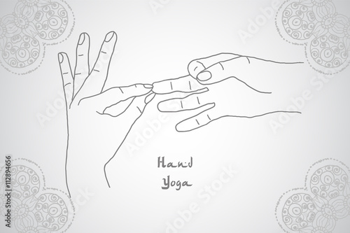 Element yoga dharmachakra mudra hands