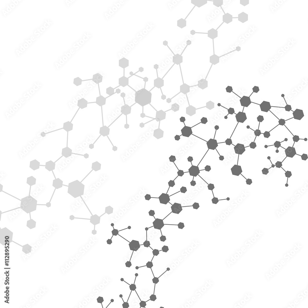 Molecule and communication with connected dots and lines. Science concept for your design.Vector illustration Molecule and communication with connected dots and lines. Science concept for your design.Vector illustration
