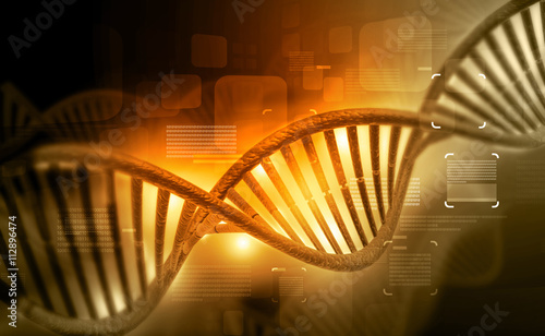 3d render of DNA molecules on abstract background.. © bluebay2014