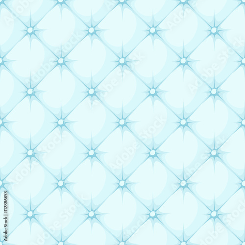 blue padded upholstery buttoned rhomb seamless pattern