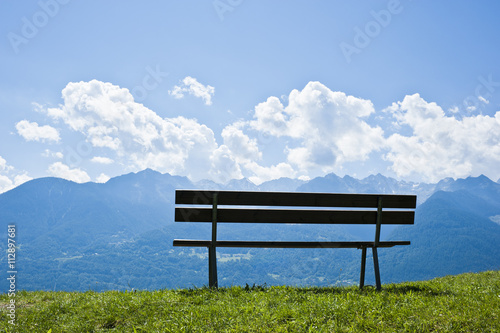 bench in the mountain