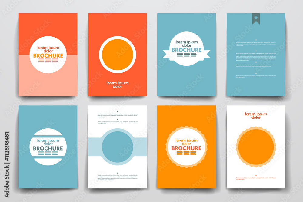 Set of brochure, poster design templates in business style
