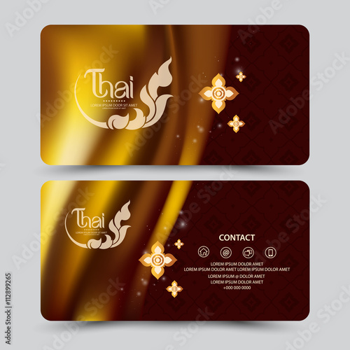 card vector thai art style