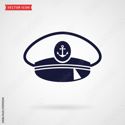 Captain hat. Vector icon. photo