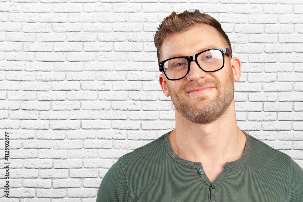 handsome man wearing glasses, studio shot handsome man wearing glasses, studio shot