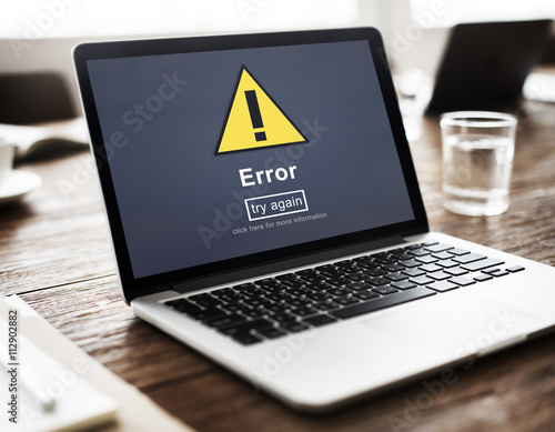 Error Mistake Online Reminder Beware Alert Concept photo