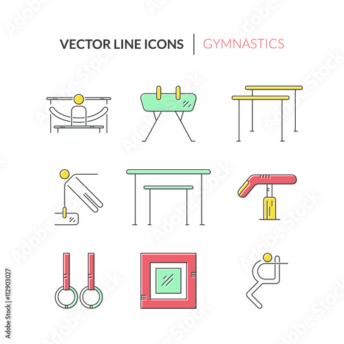 Set of Gymnastics Icons