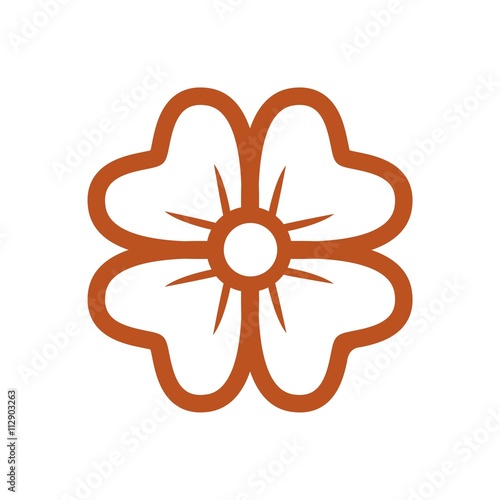 Logo leaf plant icon flower vector