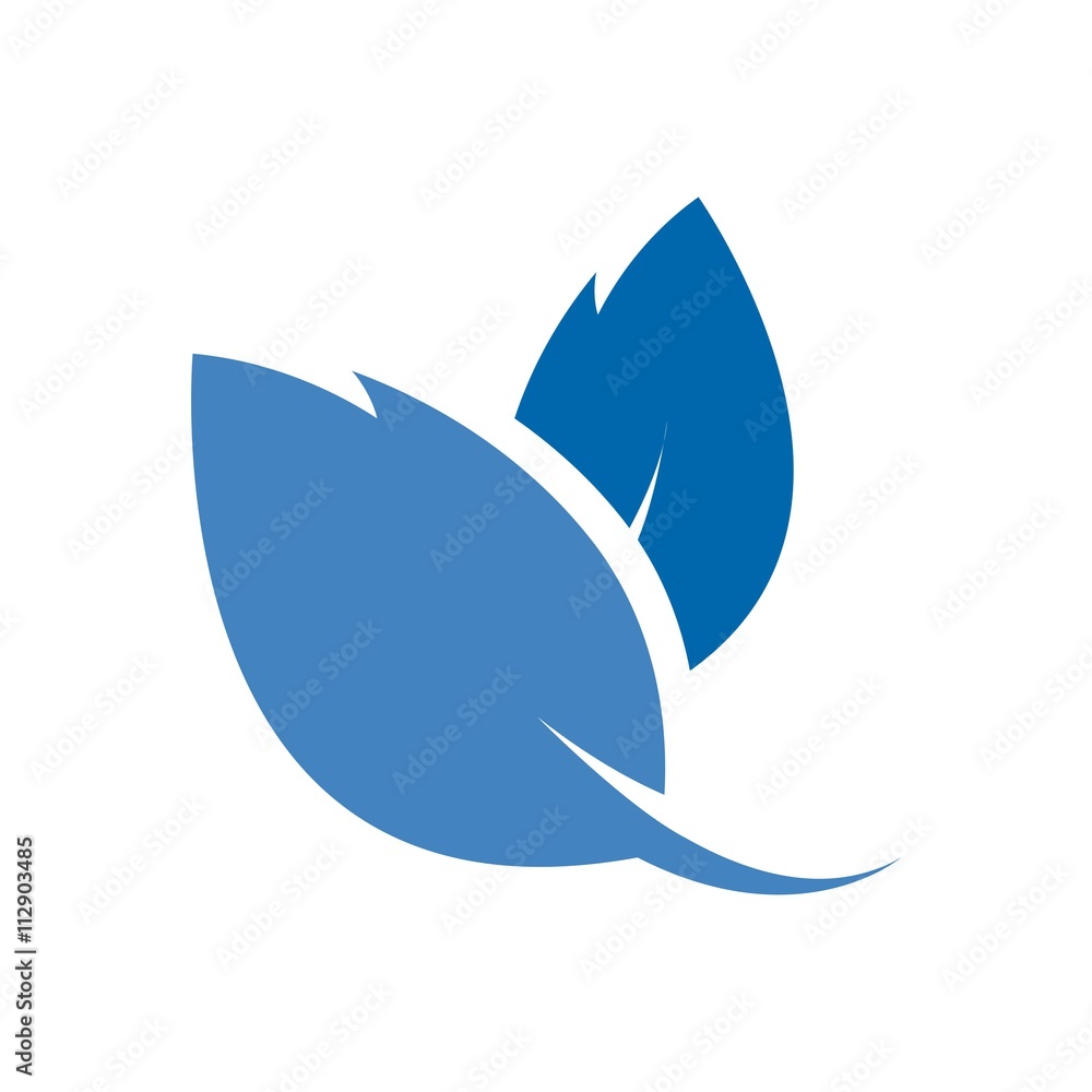 Logo leaf plant icon vector