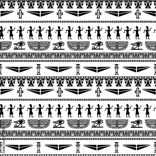Egyptian vintage ethnic seamless pattern