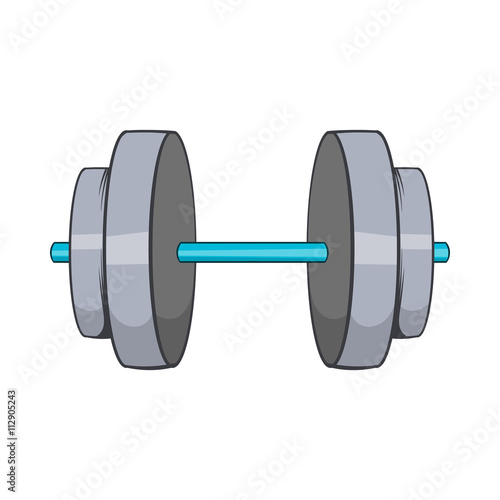 Dumbbell icon, cartoon style