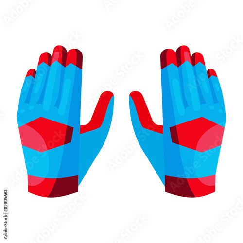 Gloves of the goalkeeper icon, cartoon style