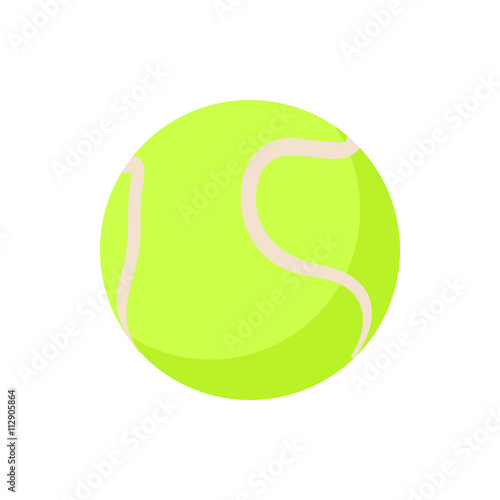 Tennis ball icon in cartoon style