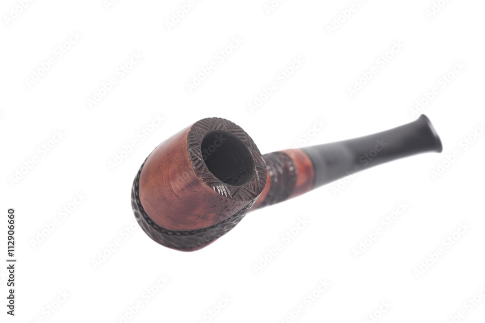 Tobacco pipe isolated on white background