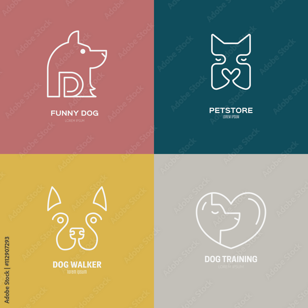 Dog Linear Labels Dog Linear Labels