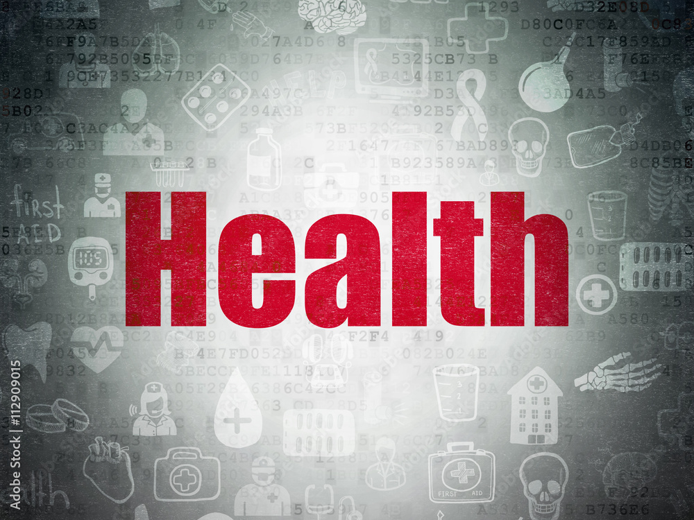 Medicine concept: Health on Digital Data Paper background