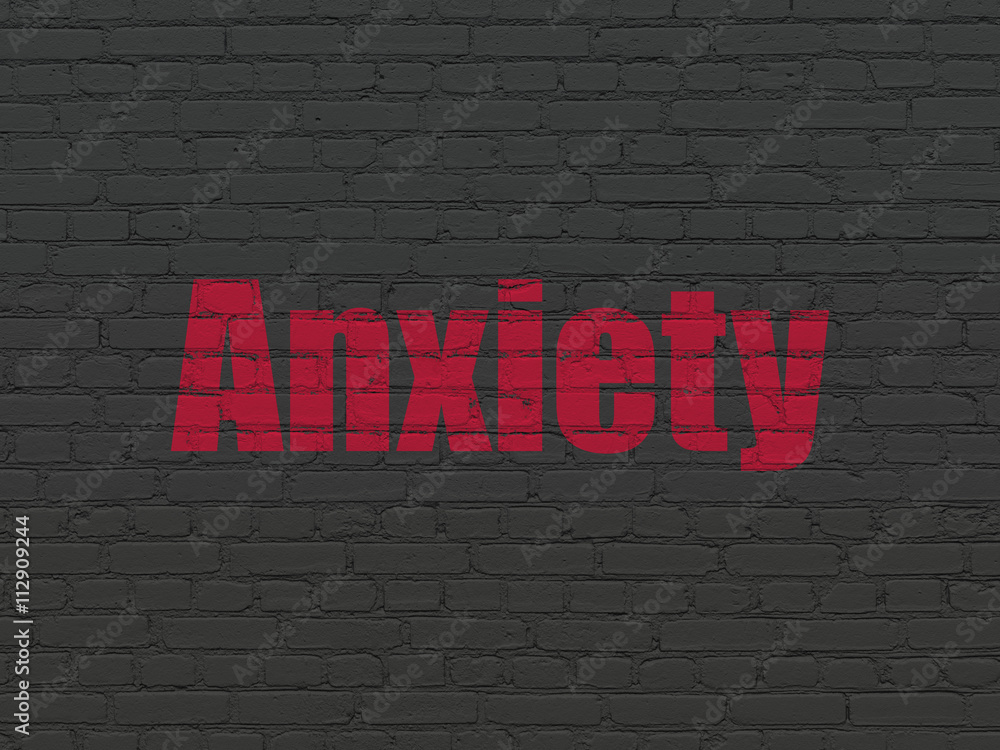 Obraz premium Healthcare concept: Anxiety on wall background