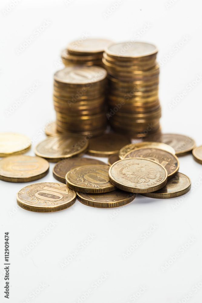 Coins isolated on white background Coins isolated on white background