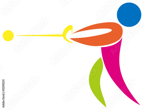 Sport icon design for hammer throwing