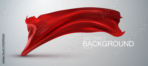 Red silk fabric.