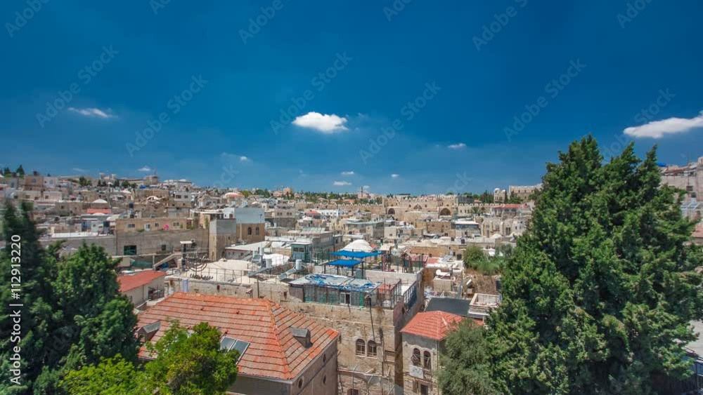 Panoramic view of old city of Jerusalem Panoramic view of old city of Jerusalem
