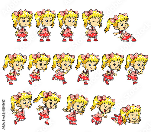 Candy Girl Game Sprites.
Candy Girl game sprites for side scrolling action adventure endless runner 2D mobile game.
