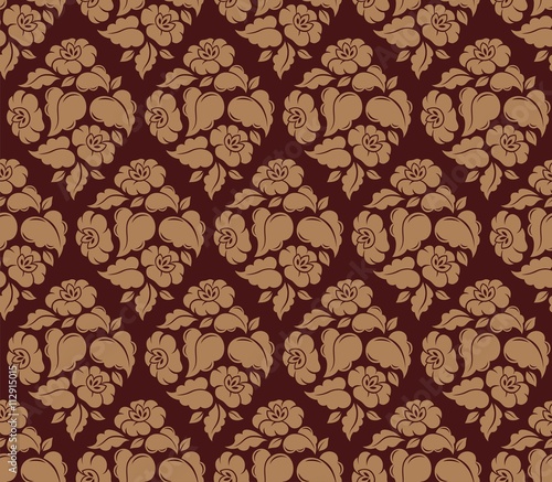 Floral Ornament. Decorative graphic pattern compiled from 'vegetal' elements.