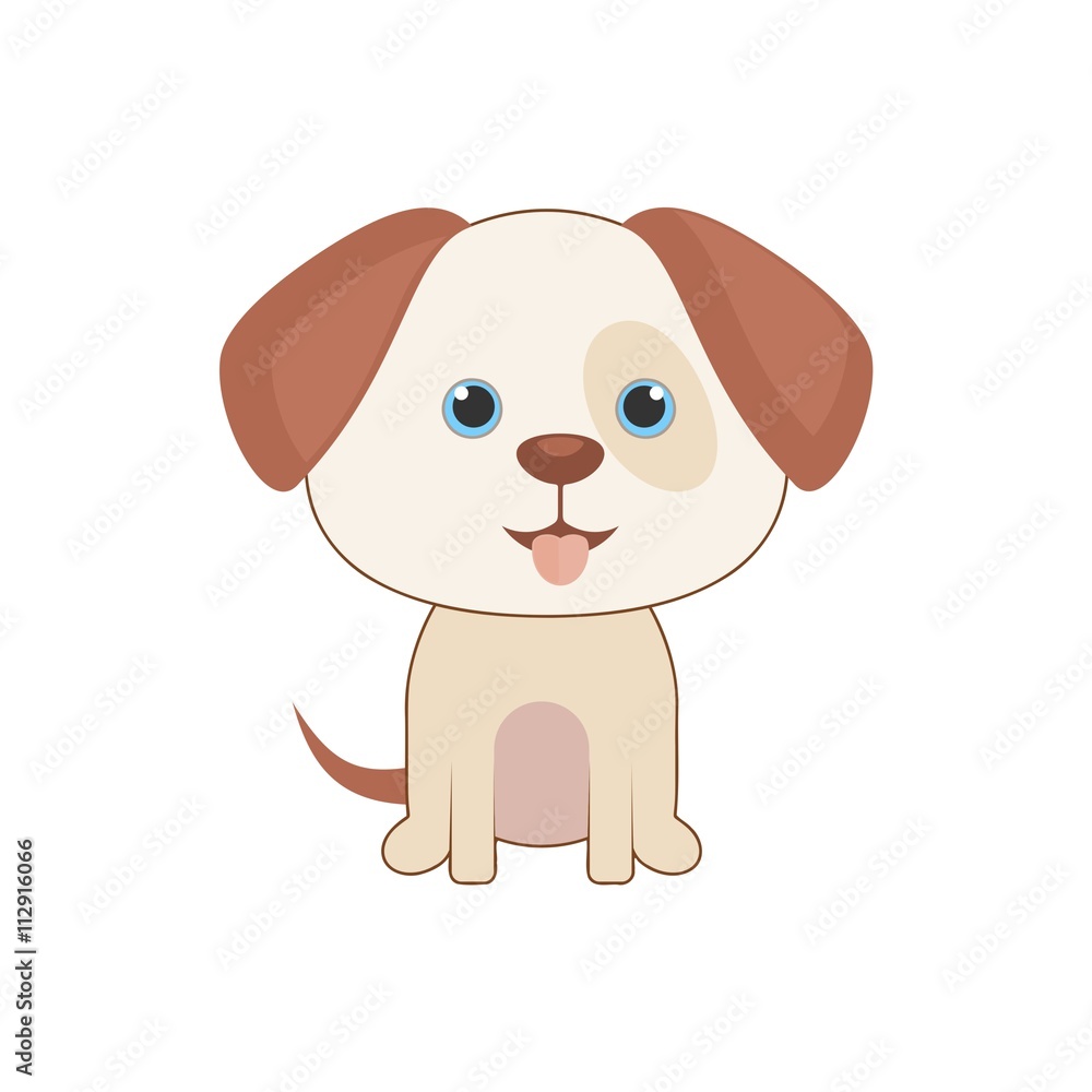 Obraz premium A cute cartoon dog