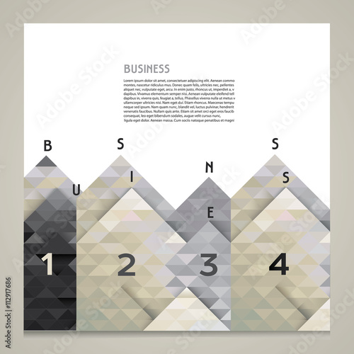 Abstract vector template design, brochure, web sites, with colorful geometric triangular background