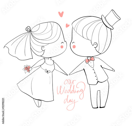 Wedding ceremony - bride and groom.