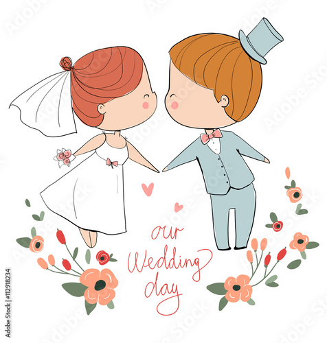 Wedding ceremony - bride and groom.