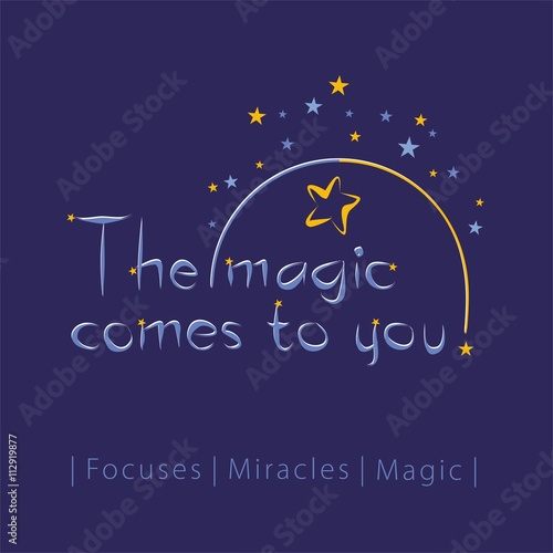 Magic comes to you. This is an illustration of a series of pictures of the tricks and miracles.