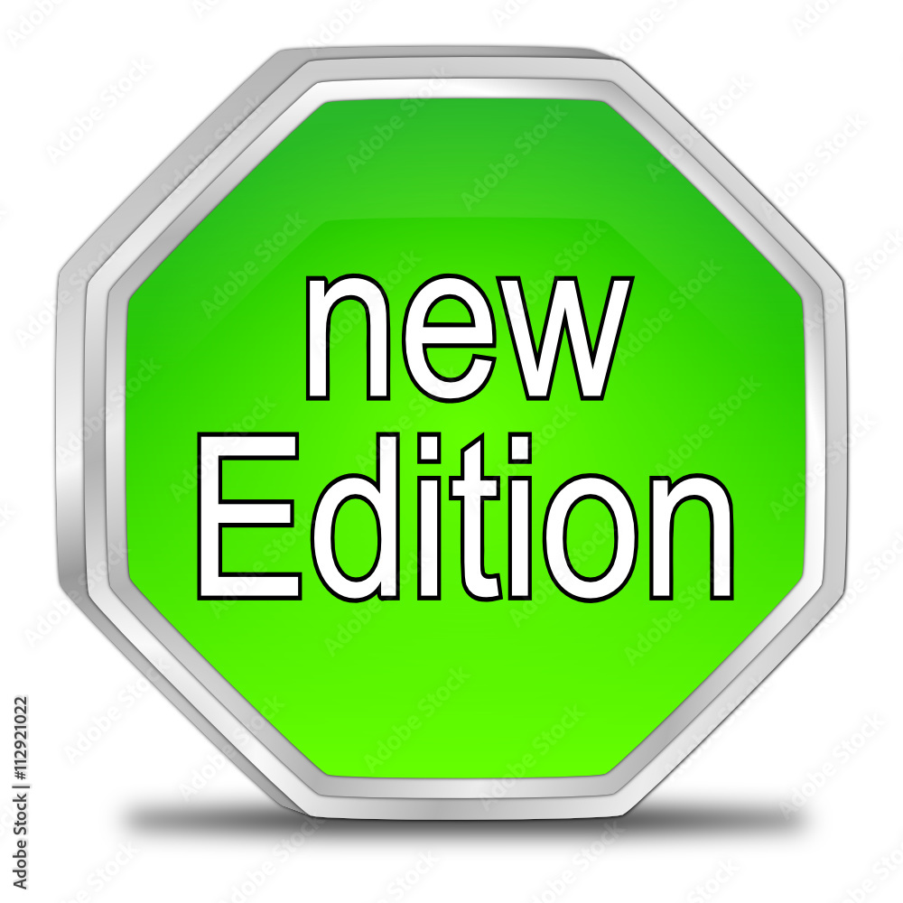 New Edition Button - 3D illustration