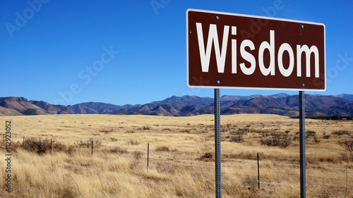 Wisdom road sign