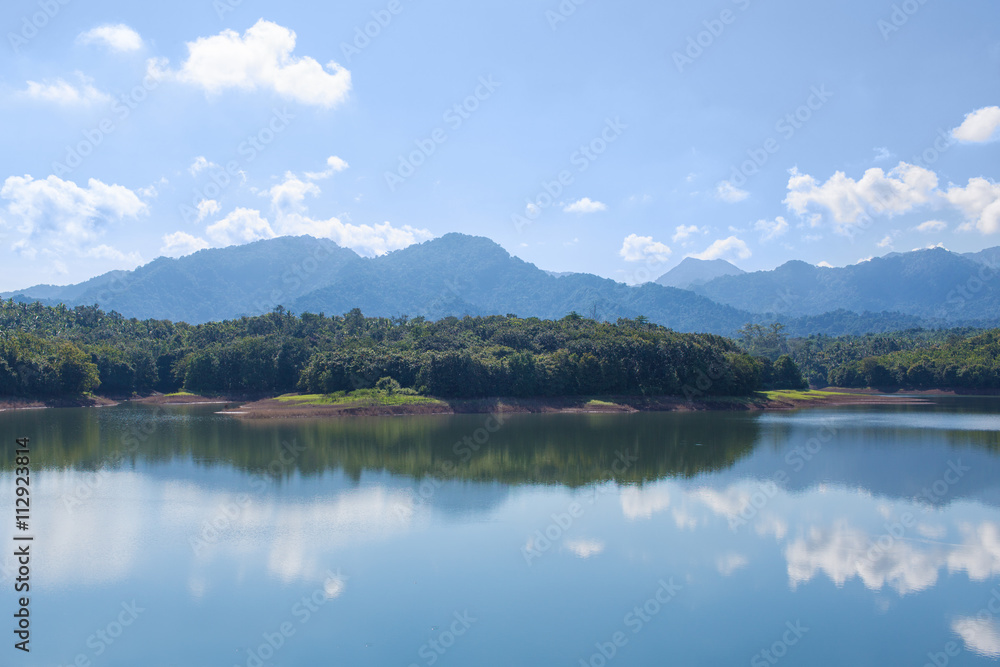 landscape view on waduk palasari lake,Bali,Indonesia