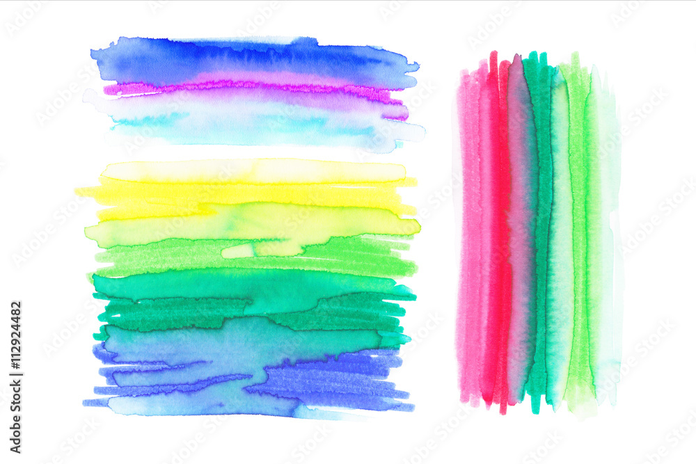 Watercolor Rainbow Backgrounds. Ombre Watercolor Backgrounds. 