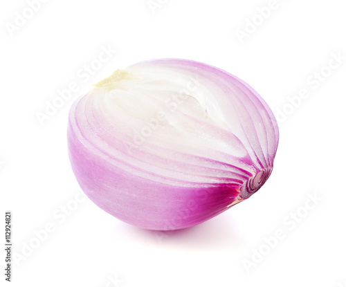 Red onion isolated on white background