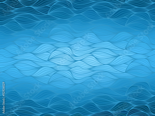 Vector wave background of doodle hand drawn lines