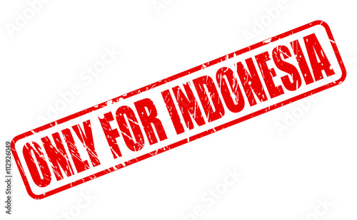 ONLY FOR INDONESIA red stamp text