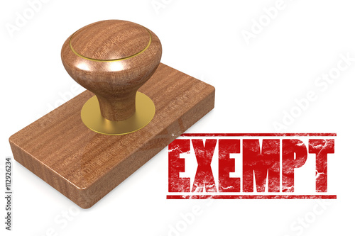 Foto Exempt wooded seal stamp