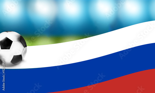 football russia soccer flag...