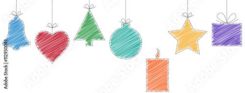 scribble christmas hangtags