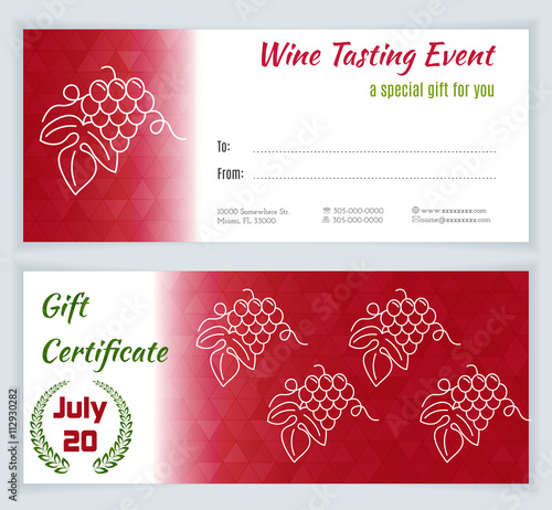 Wine business vector template.