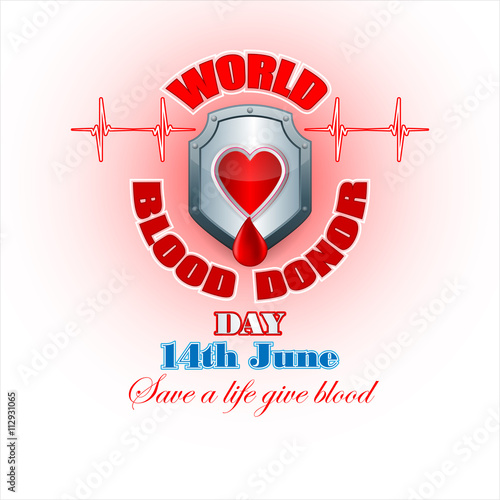 Background for World blood donor day, international event, June 14th; Vector illustration