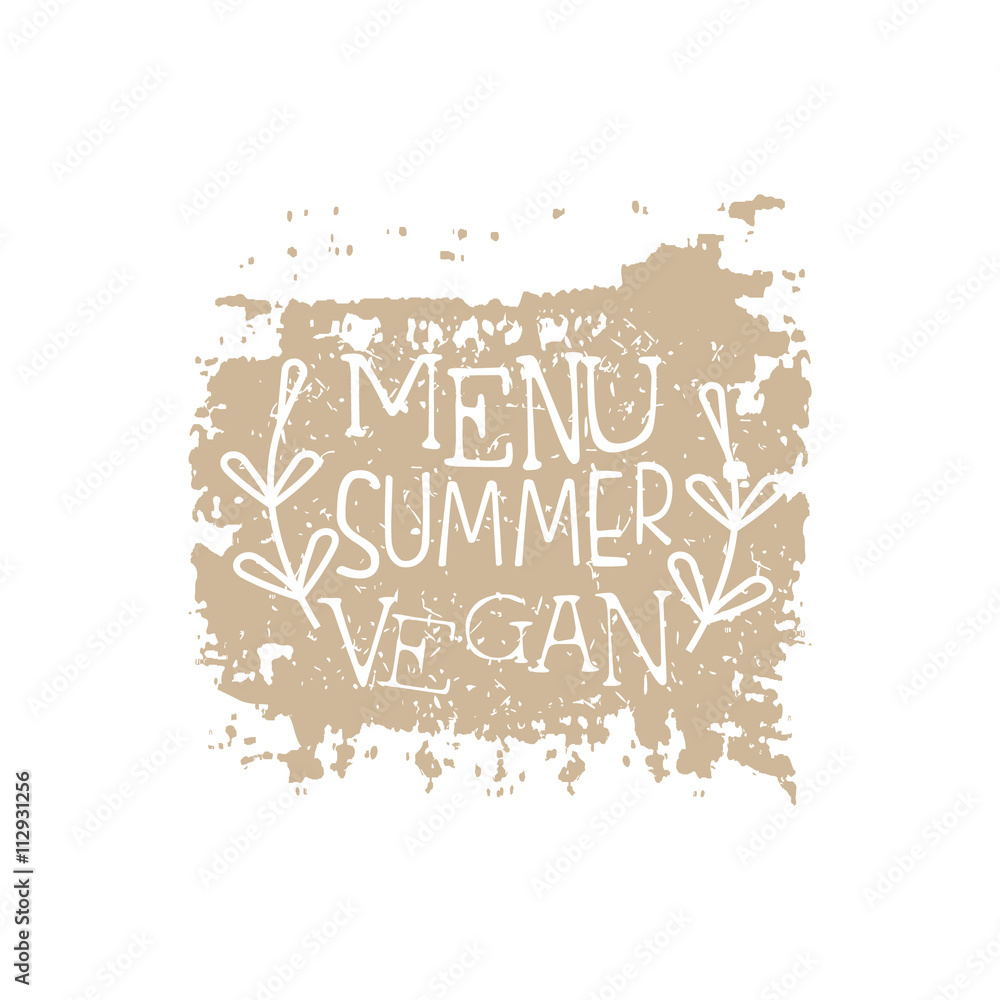 Vegan Summer Menu Calligraphic Cafe Board