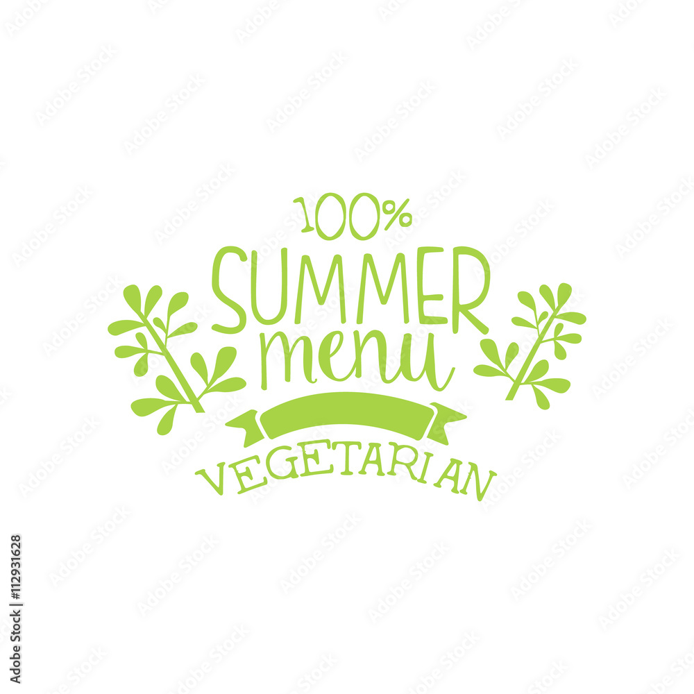 Vegetarian Summer Menu Calligraphic Cafe Board
