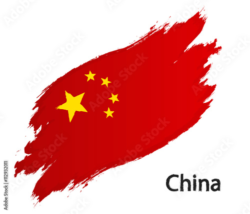 Flag of China grunge