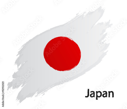 Flag of Japan grunge