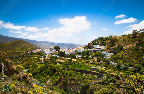 Panoramic view on San Bartolome de Tirajana in Gran Canaria,  Sp photo